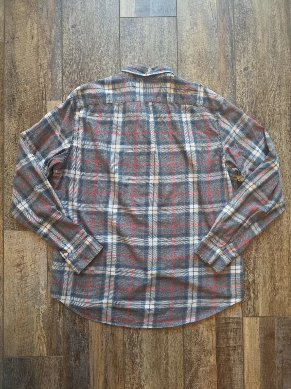 J.Crew - Heavyweight Flannel Workshirt 2-Shirt Bundle - Large - Red & Grey Blue